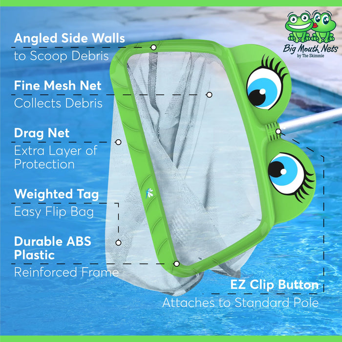 Mrs. Frog - Big Mouth Leaf Rake Fine Mesh Net