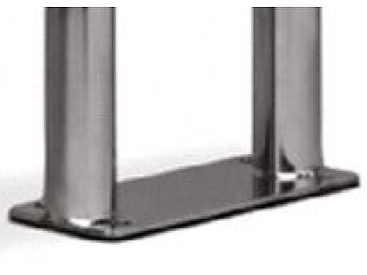 SR Smith Center Grab Stainless Steel Deck Mounted Pool Rail with Flange (Welded Mounting Plate)